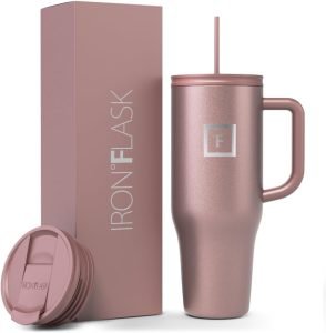 IRON °FLASK Co-Pilot 40 oz Insulated Tumbler with Straw & Flip Cap Lids 