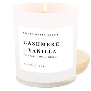 Sweet Water Decor Cashmere and Vanilla Soy Candle 